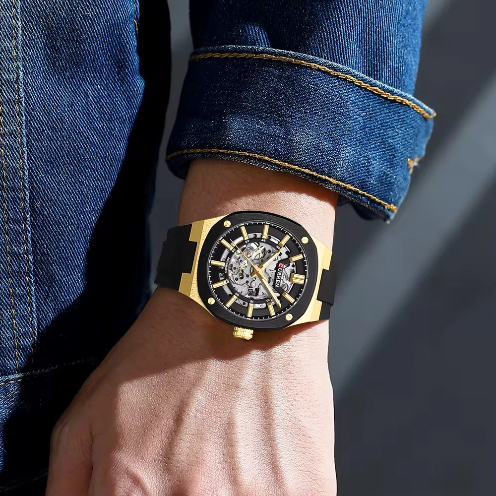 Reloj Automático de Hombre Curren 8485+ Esfero Curren+ Bolsa de Regalo - Image 2