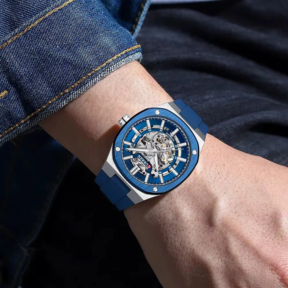 Reloj Automático de Hombre Curren 8485+ Esfero Curren+ Bolsa de Regalo - Image 3