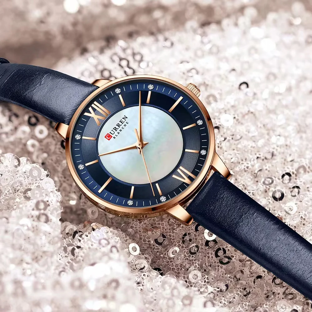 Reloj Curren Mujer 9080L+ Esfero Curren+ Bolsa de Regalo