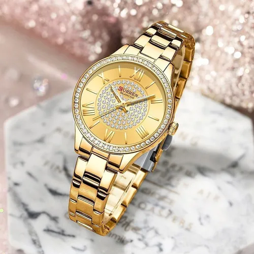 Reloj Curren Dama 9084+ Esfero Curren+ Bolsa de Regalo