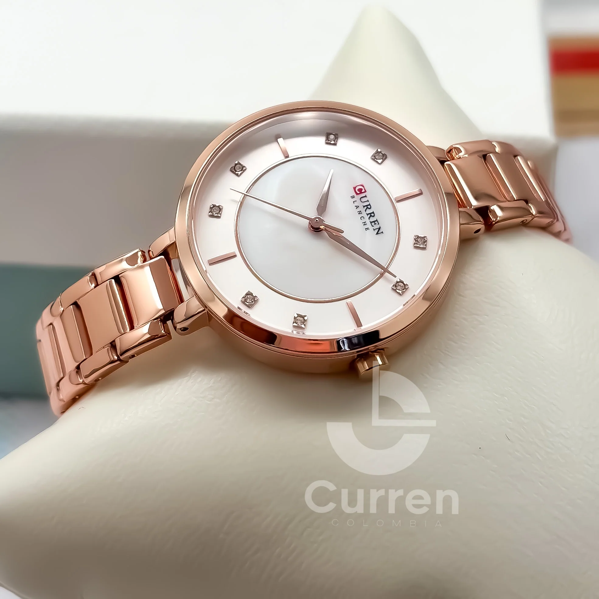 Reloj de Dama Curren 9051 + Esfero Curren+ Bolsa de Regalo - Image 3