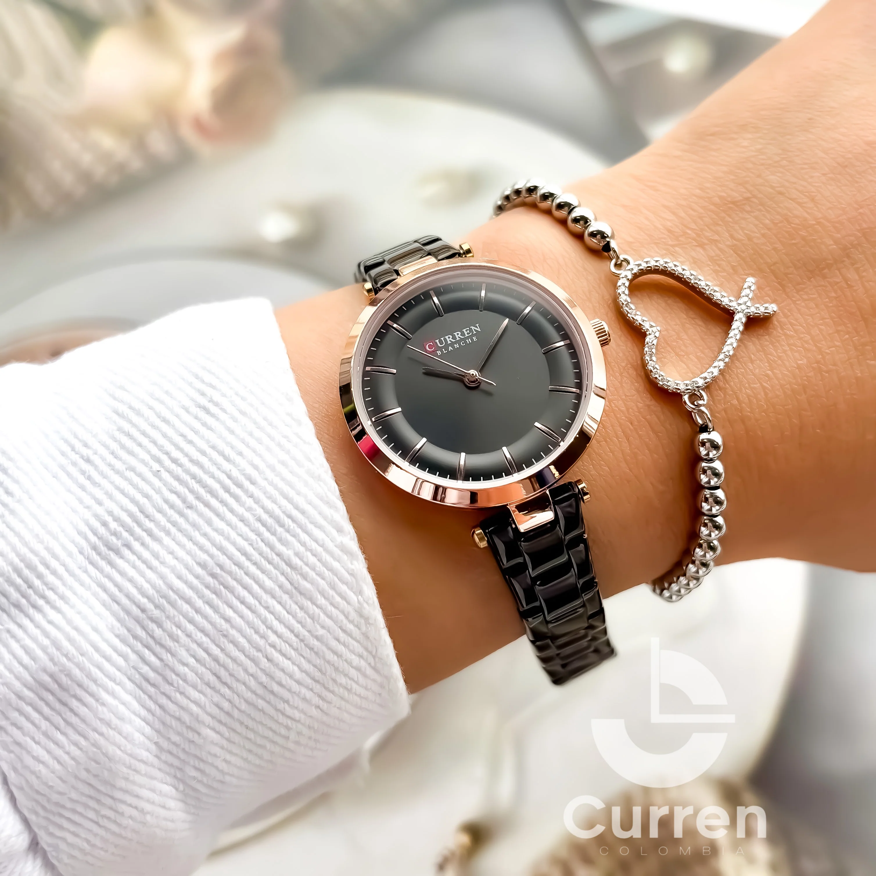Reloj de Dama Curren 9054 + Esfero Curren+ Bolsa de Regalo - Image 5