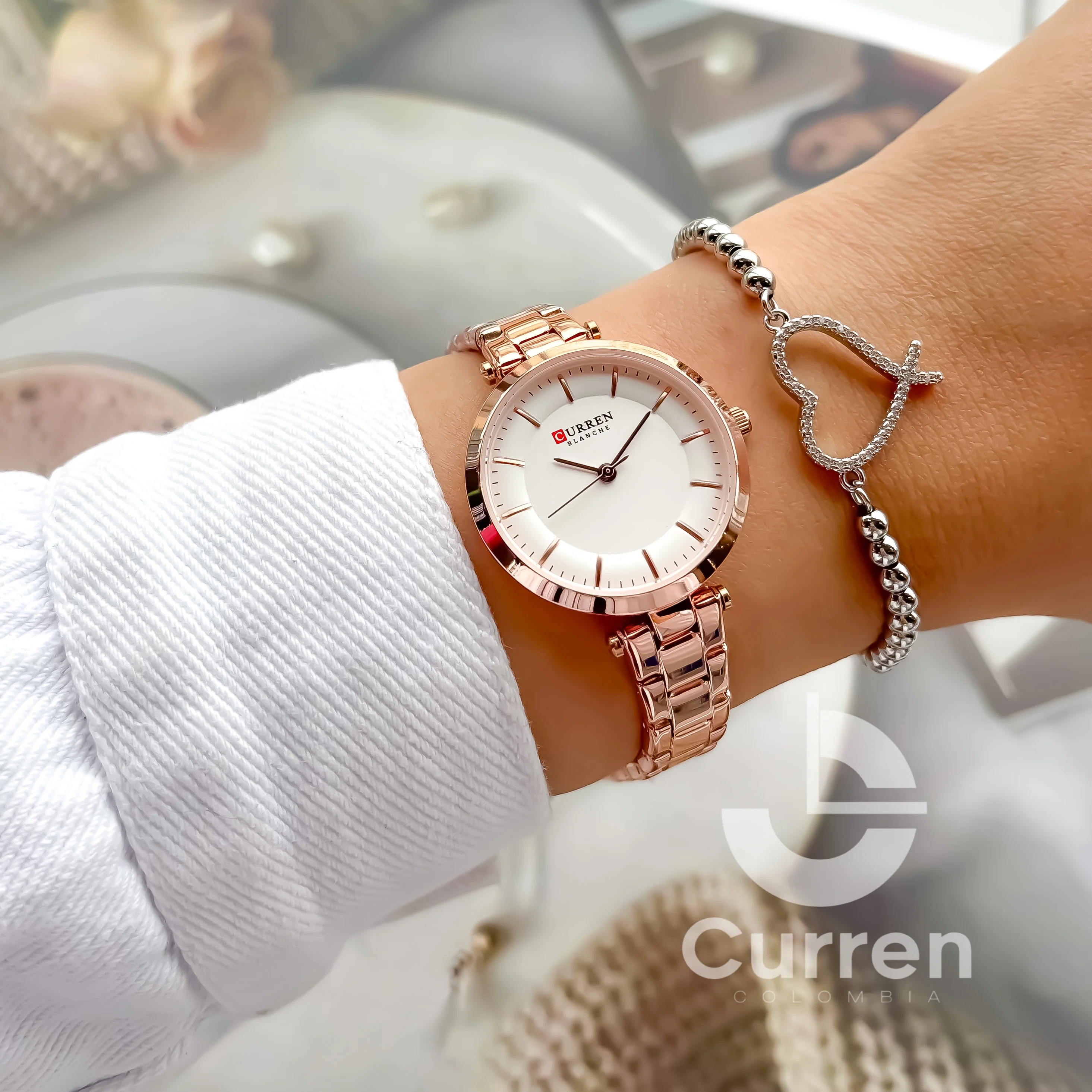 Reloj de Dama Curren 9054 + Esfero Curren+ Bolsa de Regalo - Image 6