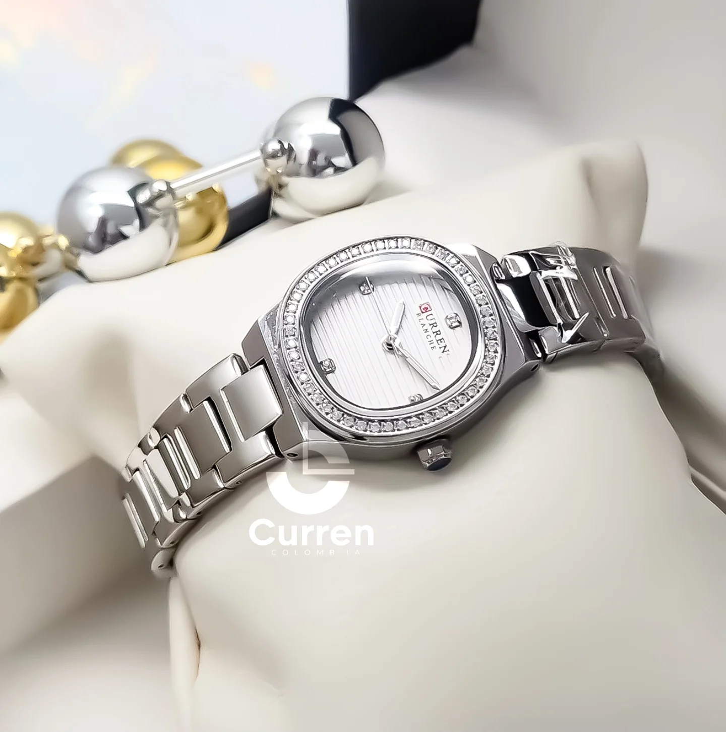 Reloj de Dama Curren 9101 + Esfero Curren+ Bolsa de Regalo - Image 4