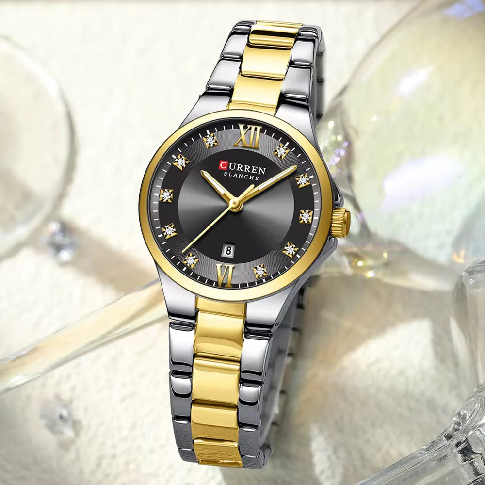 Reloj de Dama Curren 9107 + Esfero Curren+ Bolsa de Regalo