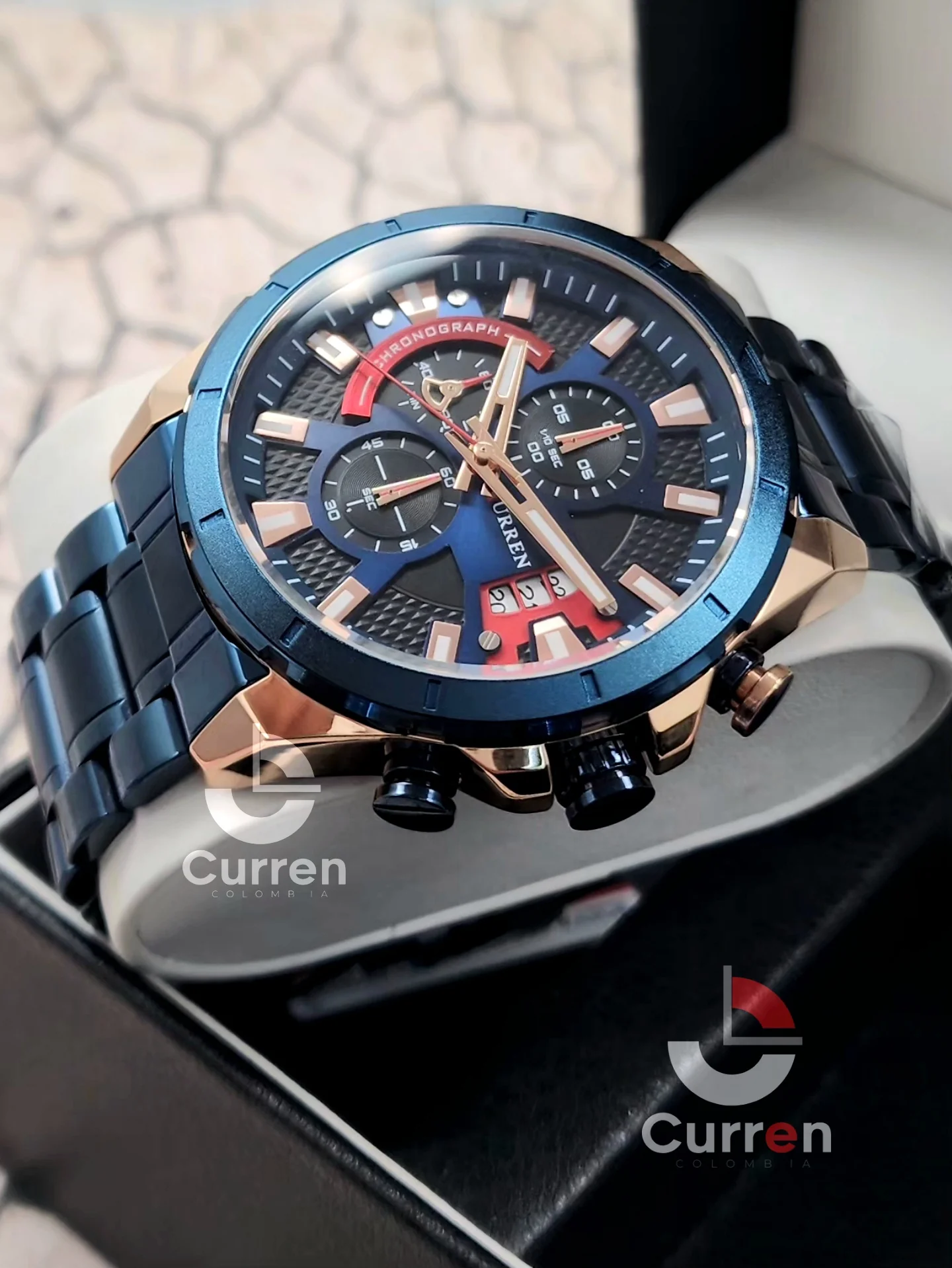Reloj de Hombre Curren 8401 + Esfero Curren+ Bolsa de Regalo