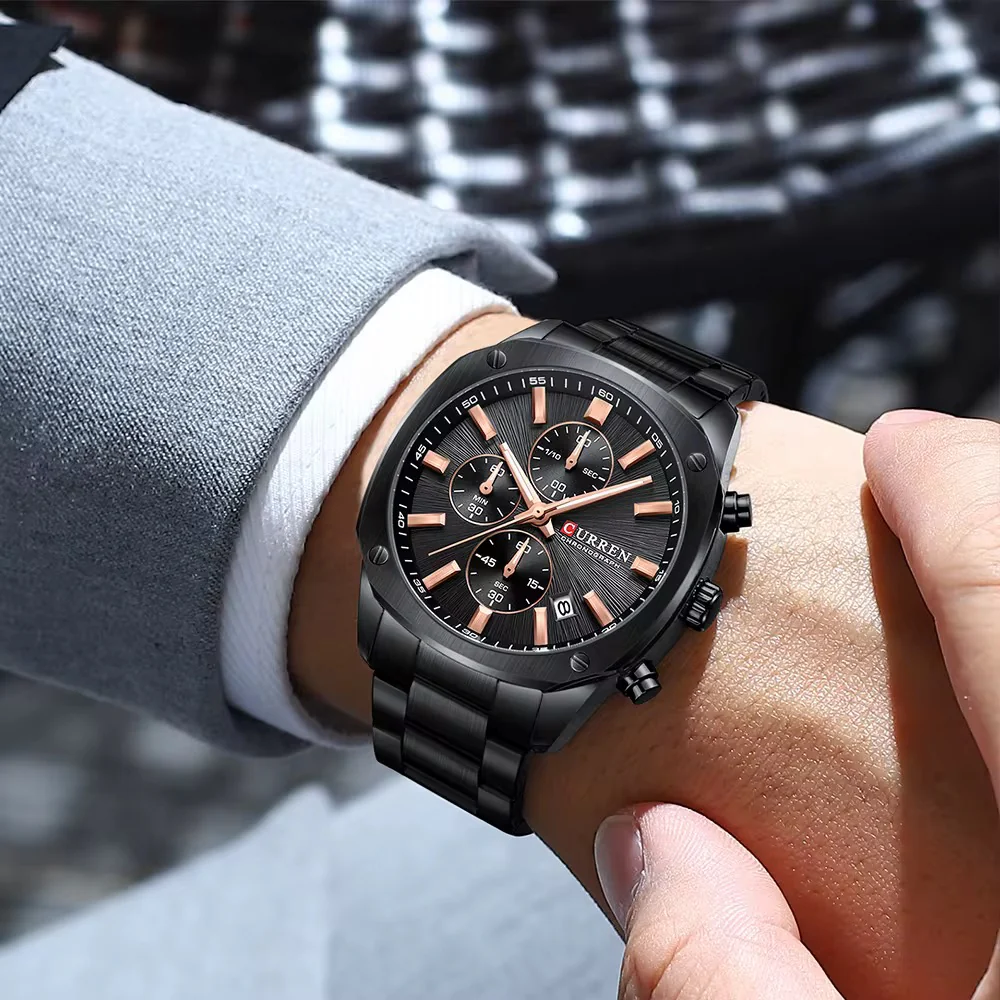 Reloj de Hombre Curren 8490+ Esfero Curren+ Bolsa de Regalo - Image 2