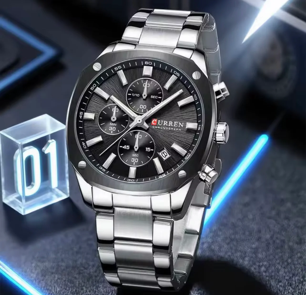 Reloj de Hombre Curren 8490+ Esfero Curren+ Bolsa de Regalo - Image 4