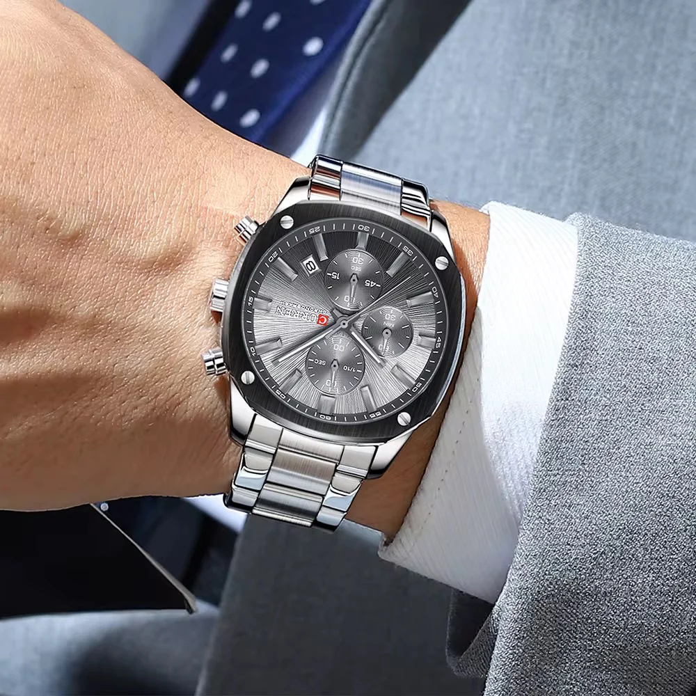 Reloj de Hombre Curren 8490+ Esfero Curren+ Bolsa de Regalo - Image 5