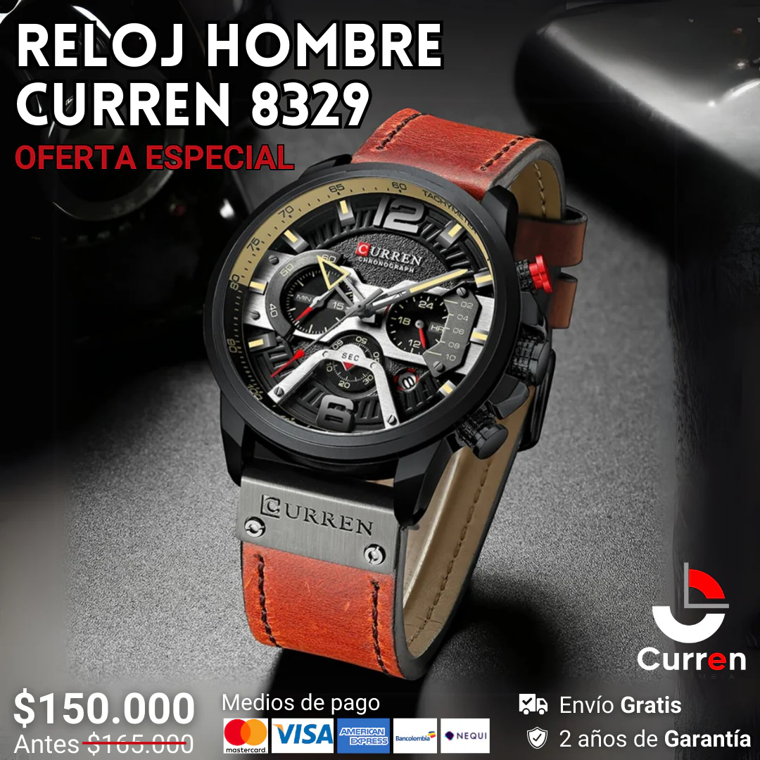 Reloj de Hombre Curren 8329+ Esfero Curren+ Bolsa de Regalo - Image 2