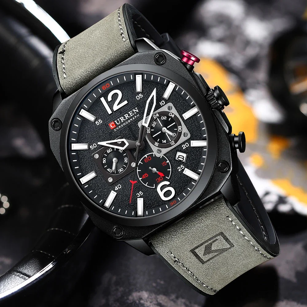 Reloj hombre Curren 8398+ Esfero Curren+ Bolsa de Regalo - Image 5