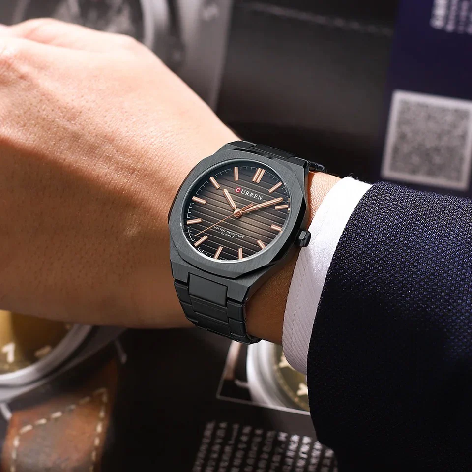 Reloj de Hombre Curren 8456+ Esfero Curren+ Bolsa de Regalo