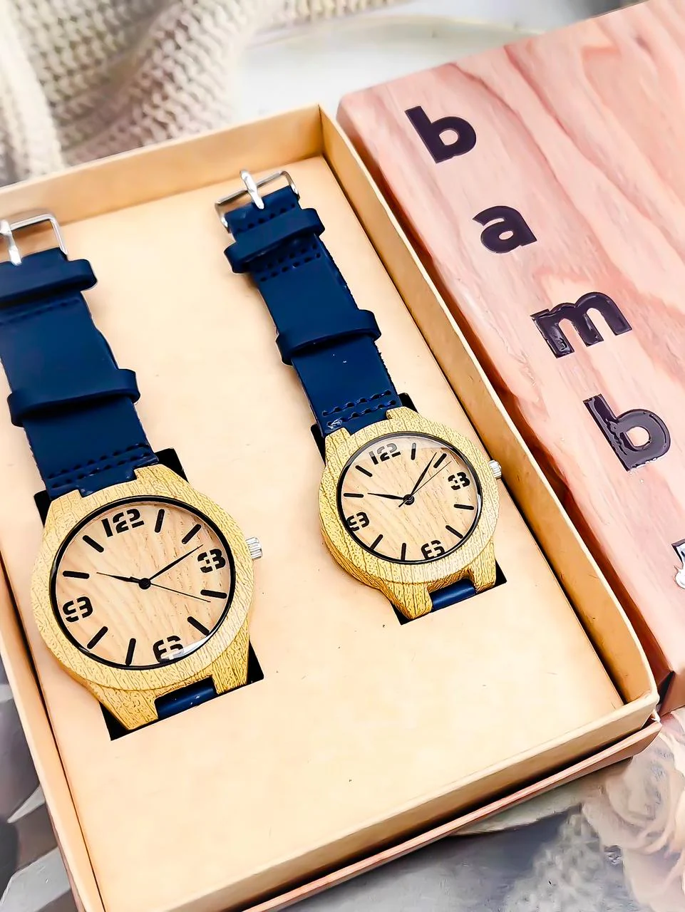Relojes en Pareja Bambú - Image 5