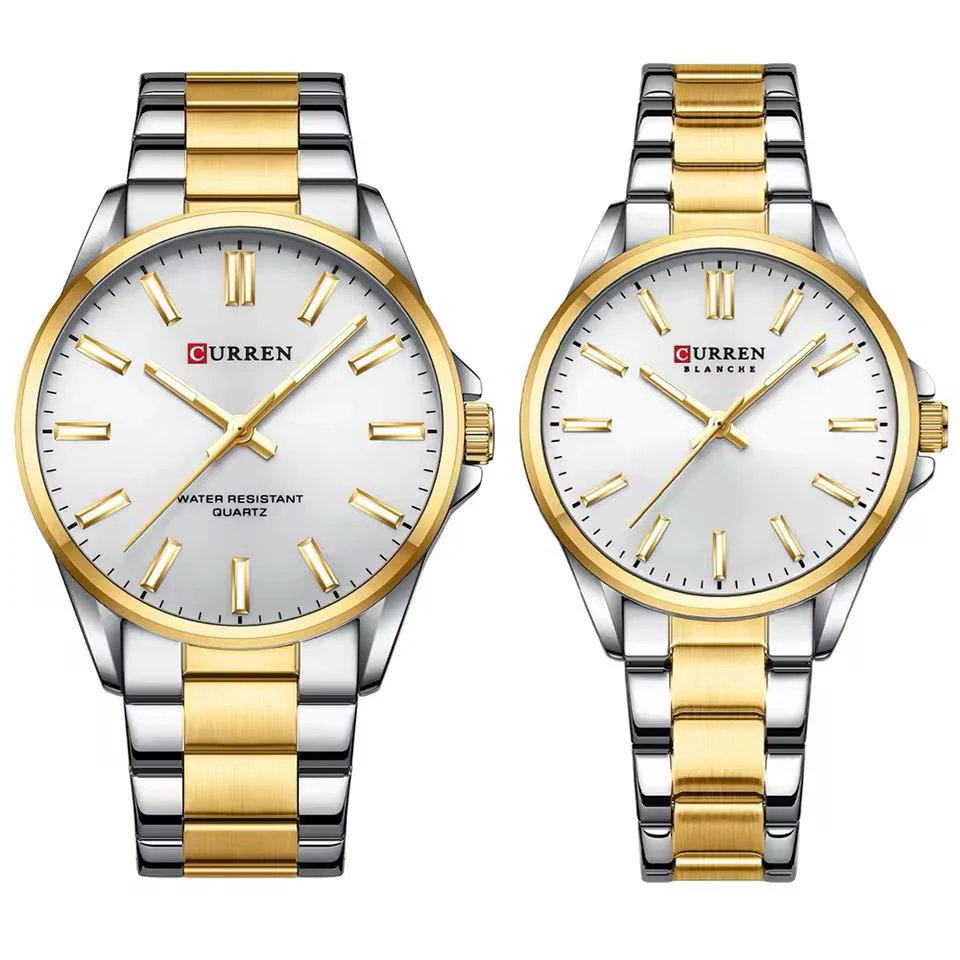 Relojes en Pareja Curren 9090 + Esfero Curren+ Bolsa de Regalo - Image 3