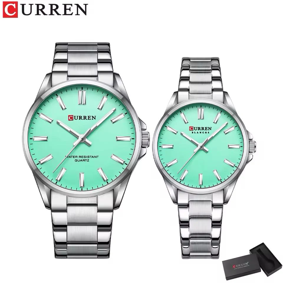 Relojes en Pareja Curren 9090 + Esfero Curren+ Bolsa de Regalo - Image 4